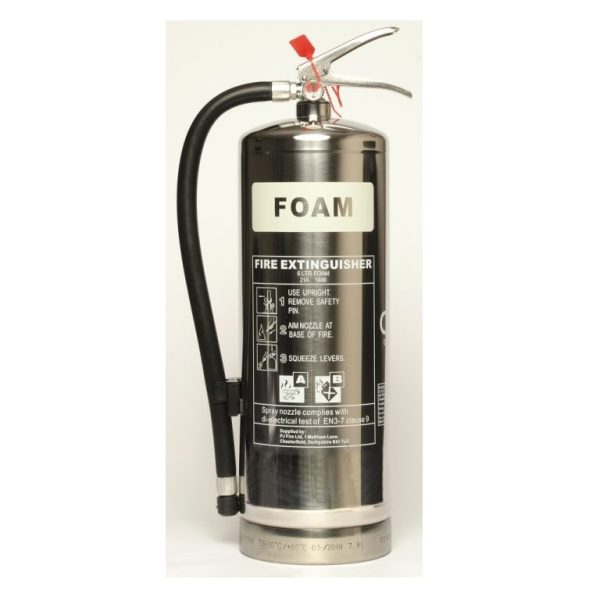 6ltr Foam Fire Extinguisher Polished