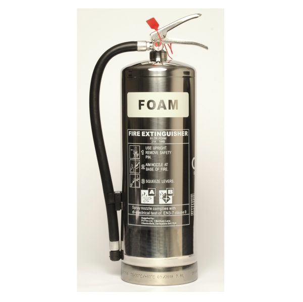 9ltr Foam Fire Extinguisher Polished