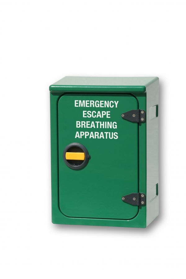 JB81 Emergency Escape Set Cabinet is designed to store 1 x Emergency escape breathing apparatus or Smoke hoods (qty depends on type).