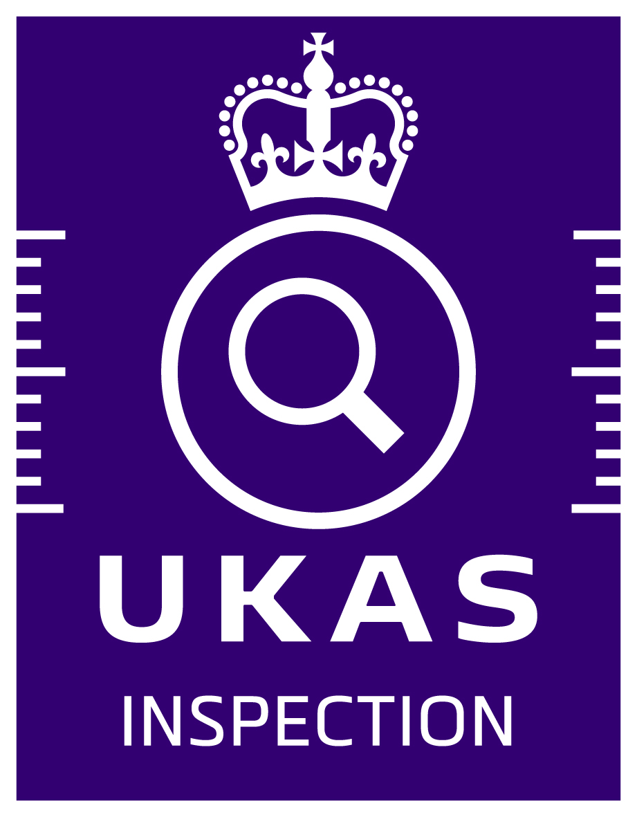 Ukas Accreditation Symbol White On Purple Inspection